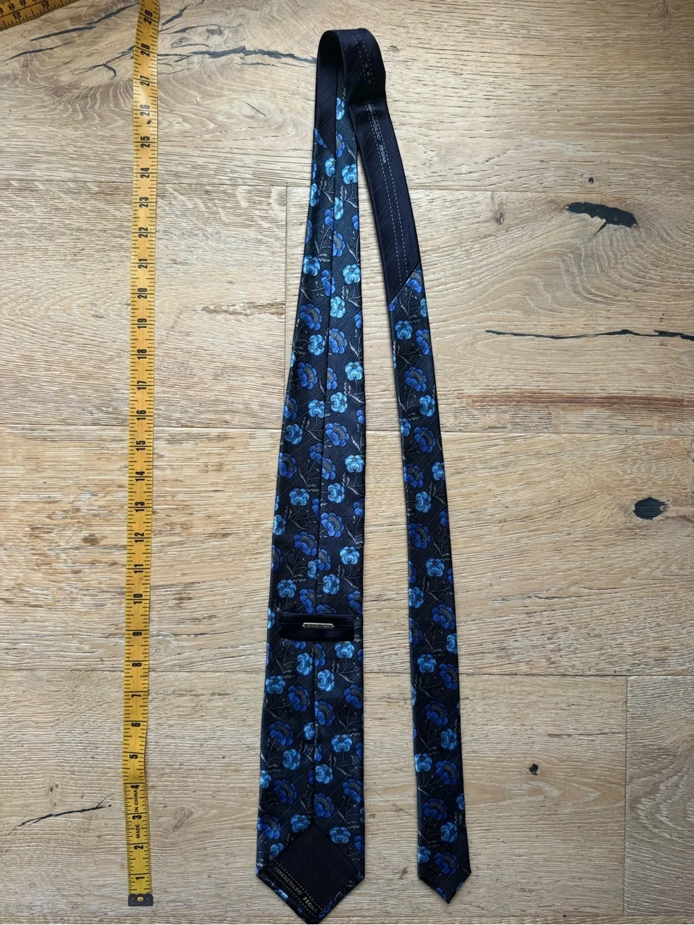 🔥ZEGNA NEW Ermenegildo Zegna Navy  Floral Silk Tie STUNNING! Italy Price Firm!